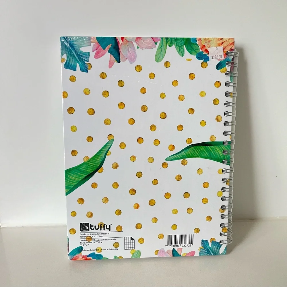 Tuffy Tropical Print Spiral Notebook with Graph Paper